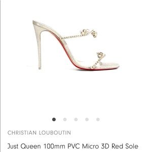 Just Queen 100mm PVC Micro 3D Red Sole sandals.